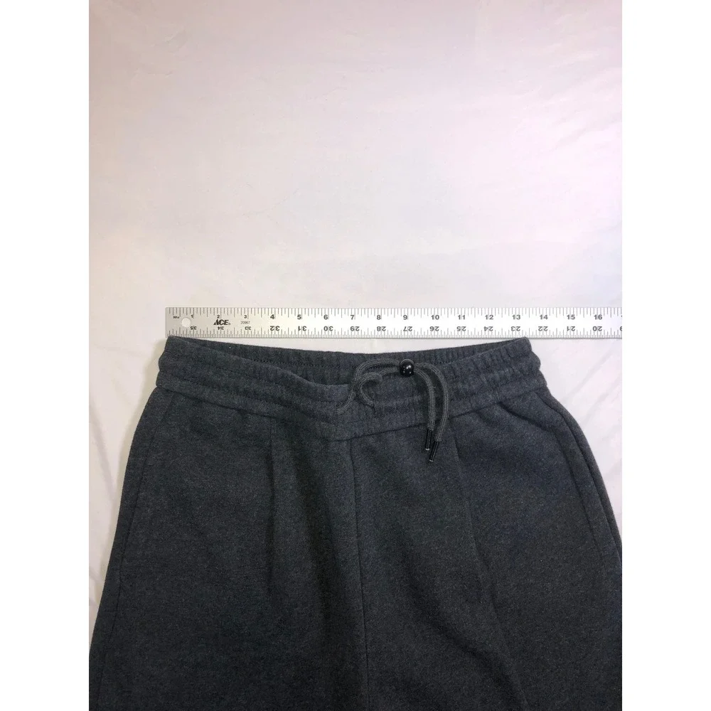 Comfort Fit Project Charcoal Gray Wide Leg Knit Trousers Mens Medium Pleated